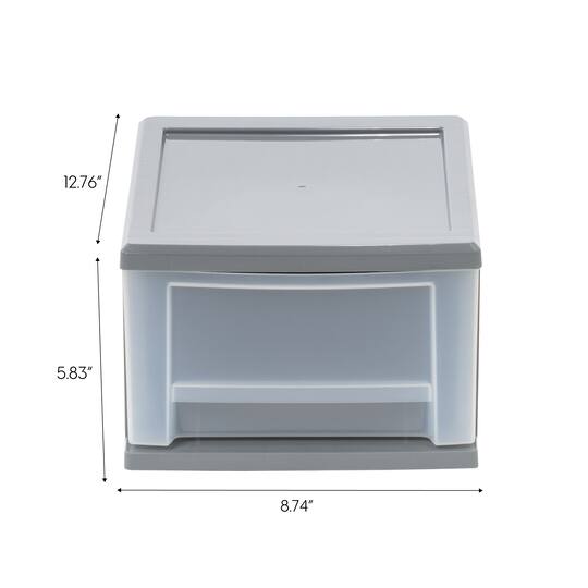 IRIS® 6.5qt. Gray Stackable Storage Drawer